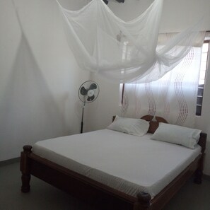 Blackout curtains, iron/ironing board, free WiFi, bed sheets