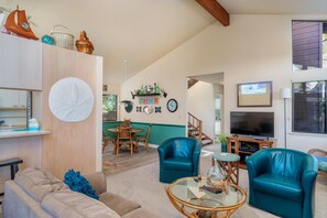 TV, fireplace, DVD player