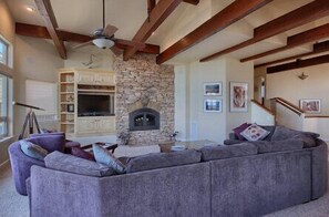 TV, fireplace, DVD player