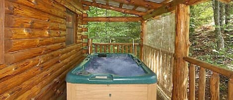 Hot Tub under Covered Deck