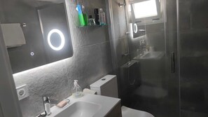 Shower, hair dryer