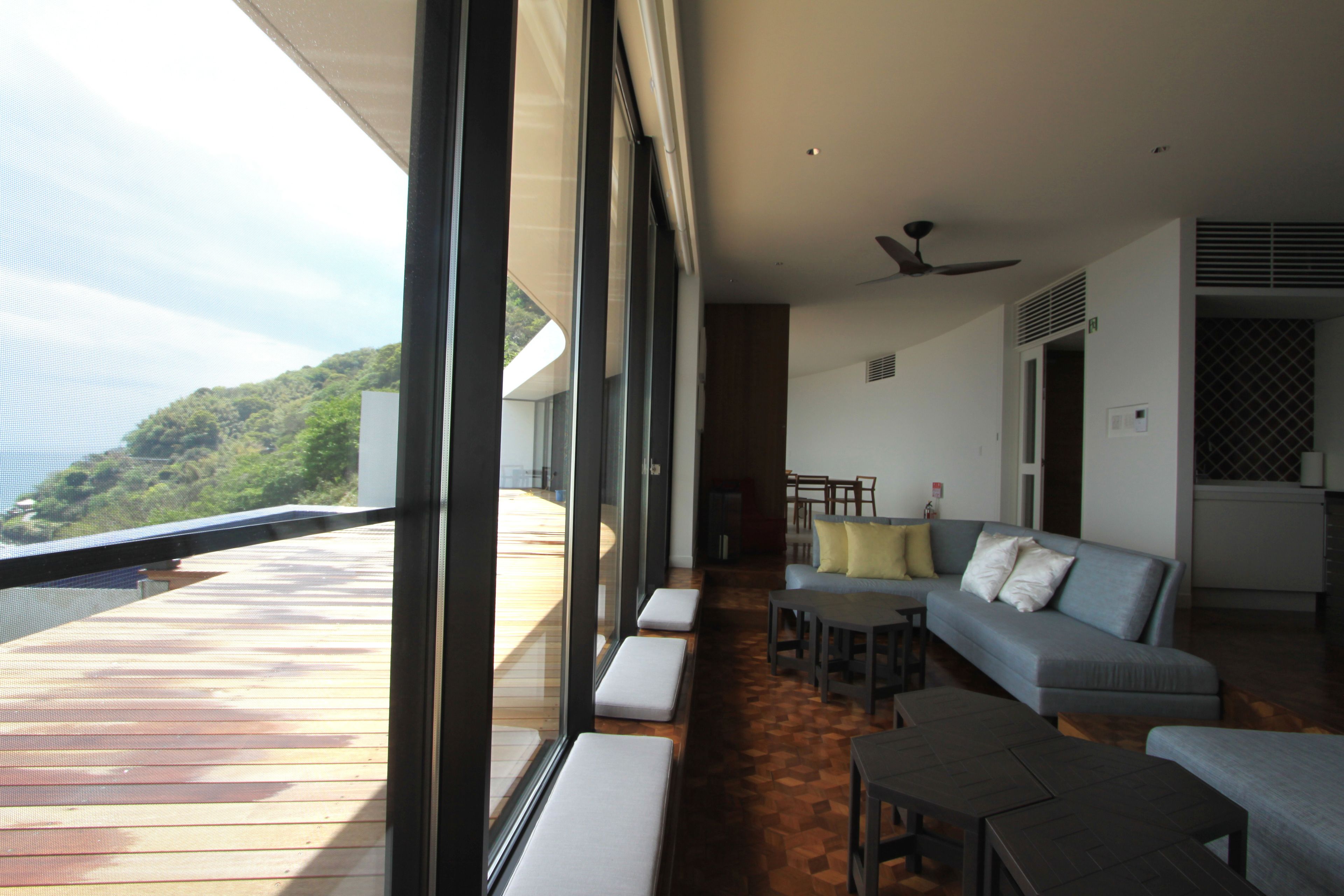 royal villa, 2 bedrooms, private pool, ocean view | living area | lcd tv