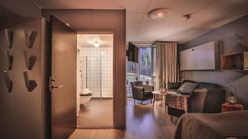 Blackout curtains, iron/ironing board, cots/infant beds, free WiFi