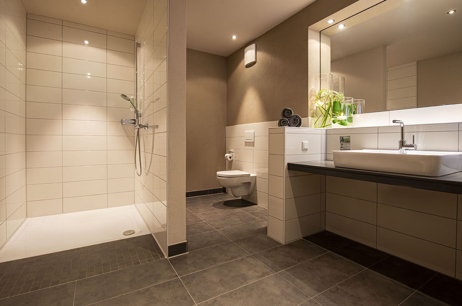 comfort double room, accessible, non smoking | bathroom | shower, rainfall showerhead, free toiletries, hair dryer