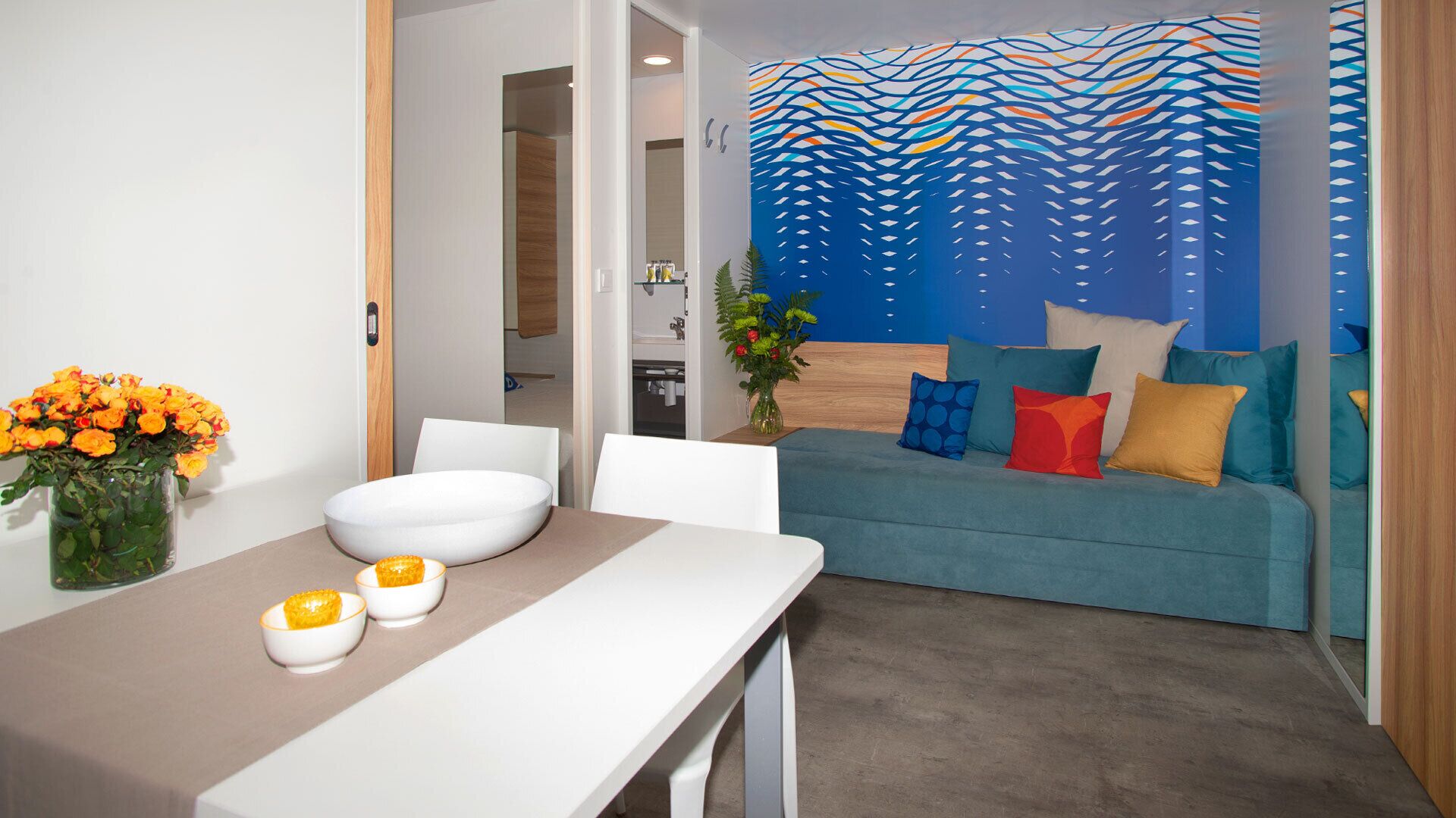 Panoramic-Bungalow, 1 Schlafzimmer | Wohnbereich