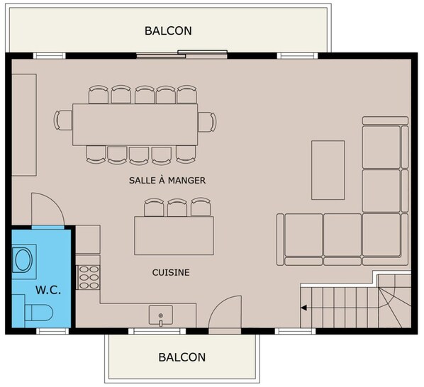 Floor plan - Chalet 4★, 15 guests, La Clusaz, sauna, village center, 7 bedrooms (La Clusaz)