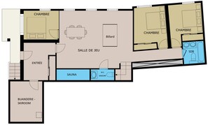 Floor plan - Chalet 4★, 15 guests, La Clusaz, sauna, village center, 7 bedrooms (La Clusaz)