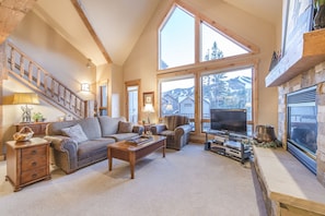 TV, fireplace, DVD player