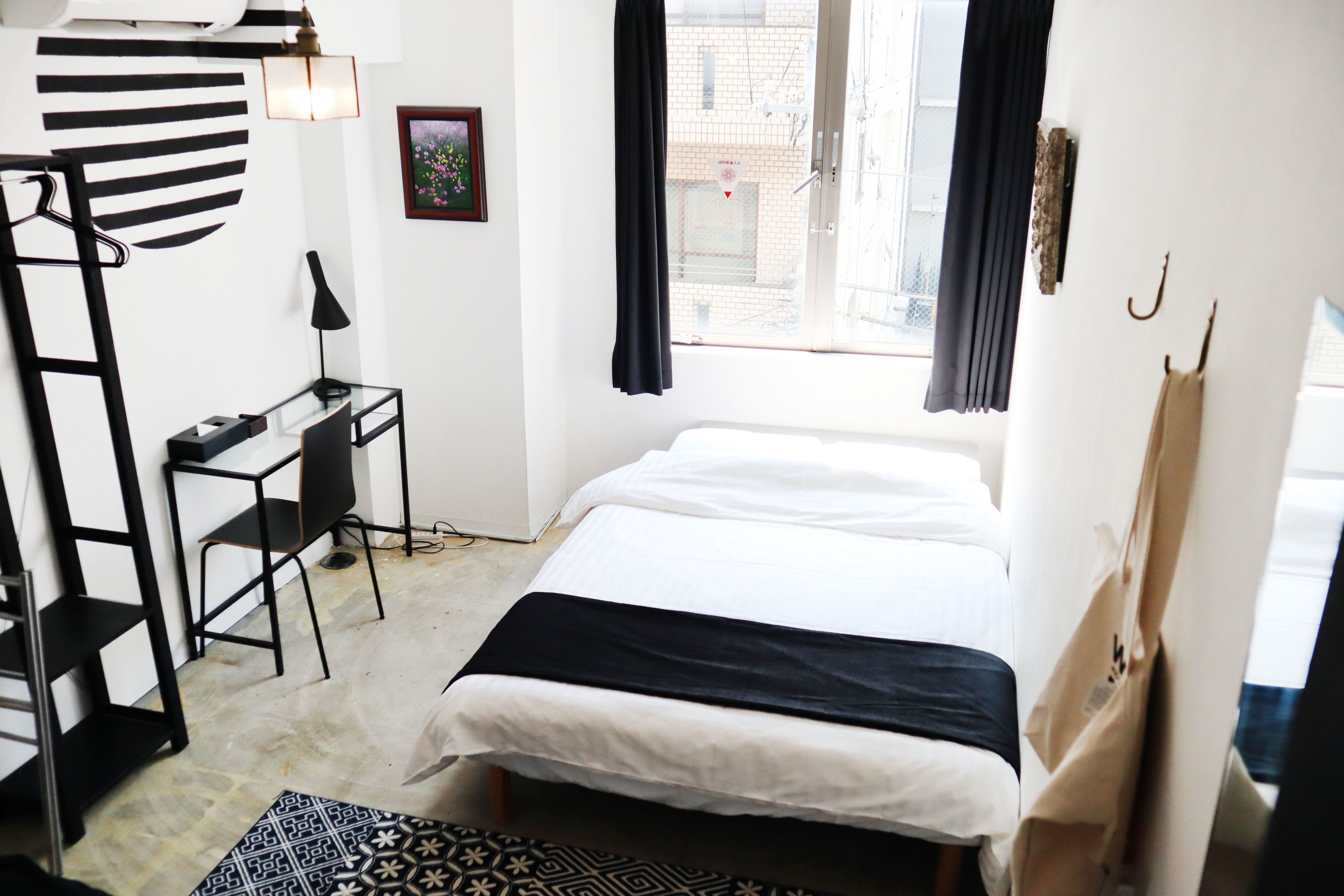 #01hana double room (shared shower room & toilet)  | desk, iron/ironing board, free wifi, bed sheets