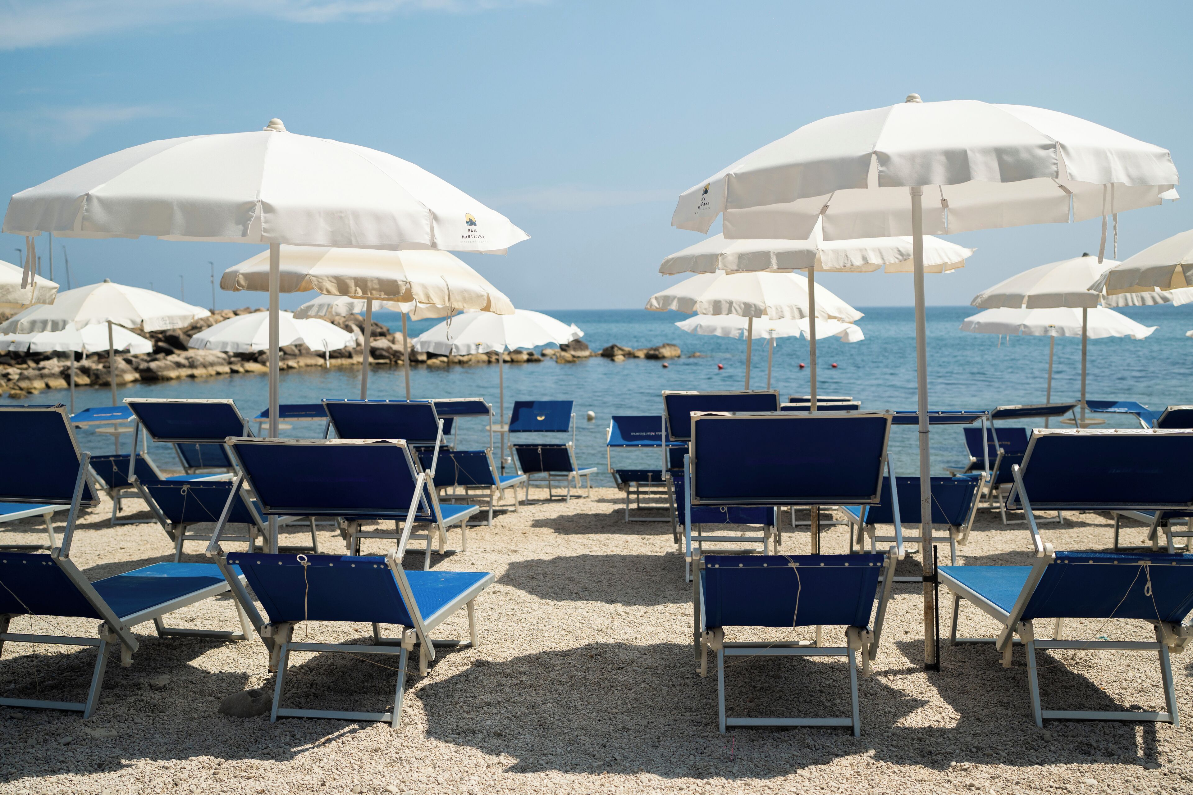 Private beach, black sand