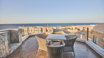 Luxury Villa, 2 Bedrooms, Kitchen, Sea View | Terrace/patio