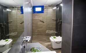 Apartment (4 Adults) | Badezimmer | Dusche, Regendusche, Haartrockner, Handtücher