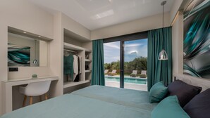 Deluxe Villa, 3 Bedrooms, Private Pool, Pool View (Celosia) | Sengetøy i egyptisk bomull og sengetøy av topp kvalitet