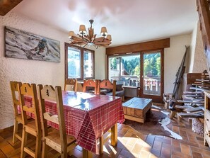 Dining - 3*** Studio by slopes, fireplace, pets allowed, garage (La Clusaz)