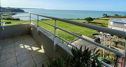Apartment 300m from the beach with balcony and parking in Granville