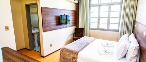 Desk, free WiFi, bed sheets