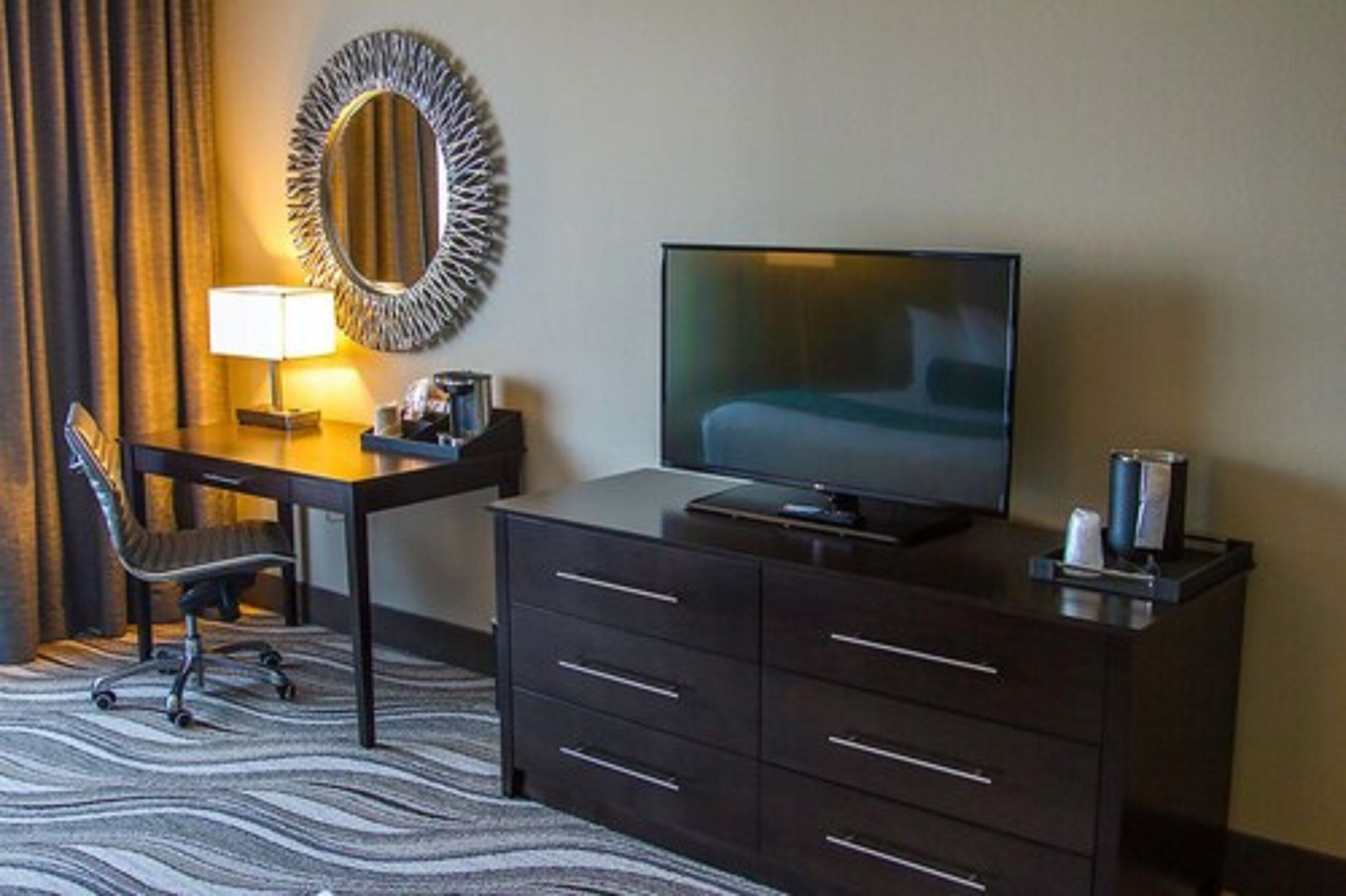 standard room, 2 queen beds | in-room safe, desk, soundproofing, iron/ironing board