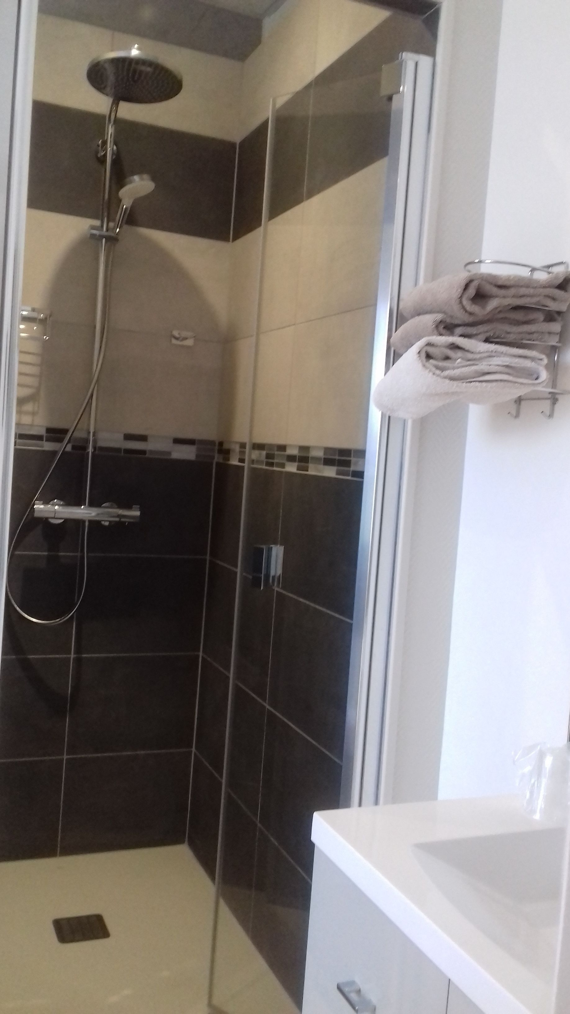 basic double room, non smoking | bathroom shower