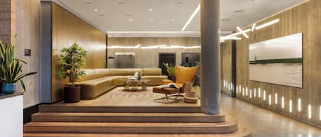 Sittområde i lobbyn