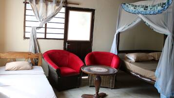 Triple Room, Non Smoking, Pool View | 1 bedroom, premium bedding, in-room safe, desk