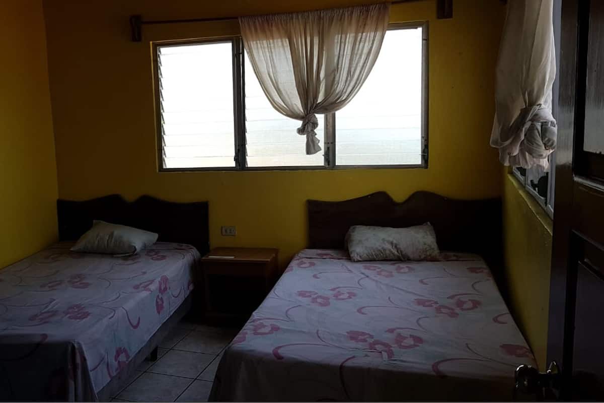 Desk, free WiFi, bed sheets