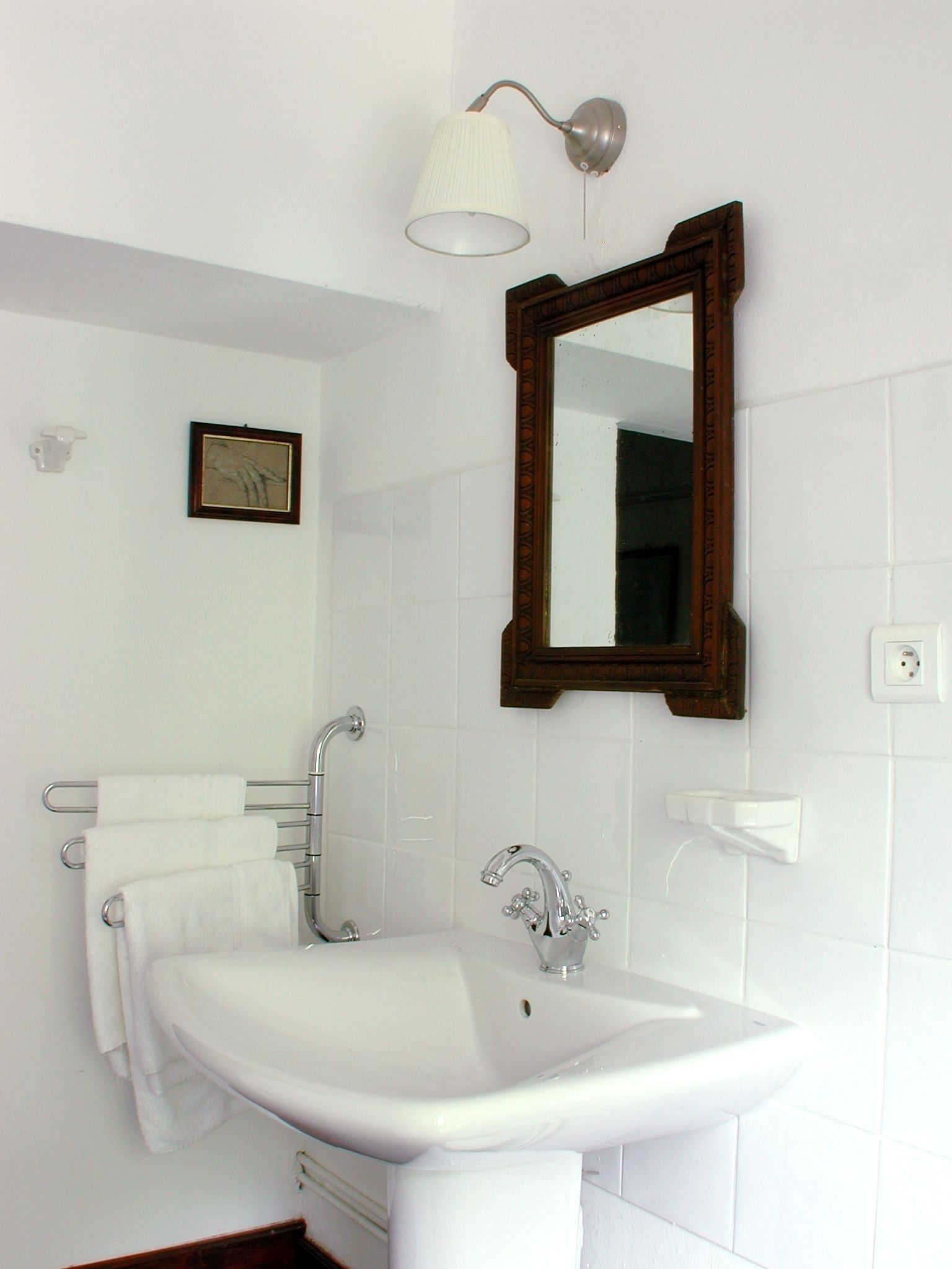 traditional suite | bathroom | hair dryer, slippers, towels