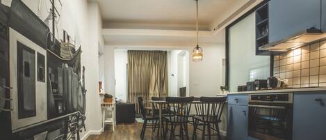 Căn hộ Deluxe | 1 phòng ngủ, bộ trải giường bằng vải cotton Ai Cập