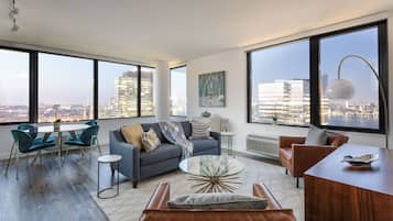 Apartemen Eksekutif, 2 kamar tidur, pemandangan kota | Area keluarga | TV layar datar