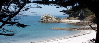 Stone face character house island of Batz 70m from the beach.