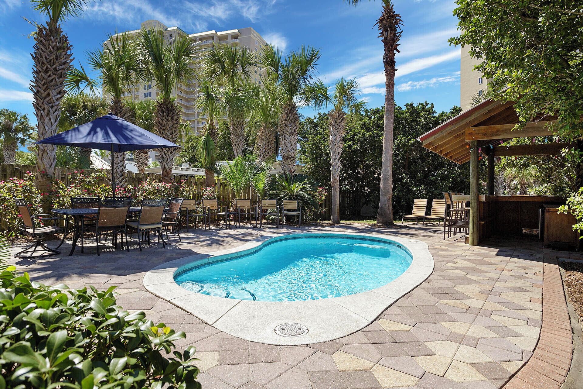A heated pool