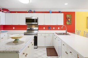 Dishwasher, dining tables