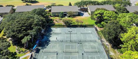 Seascape Resort Tennis Courts Drone