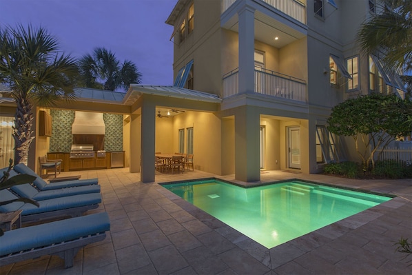 A heated pool