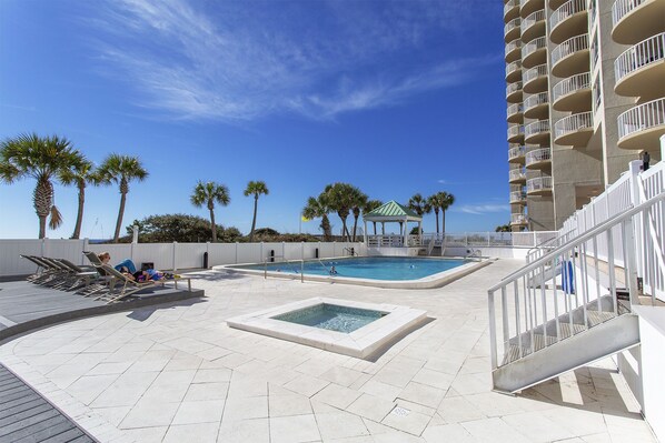 A heated pool