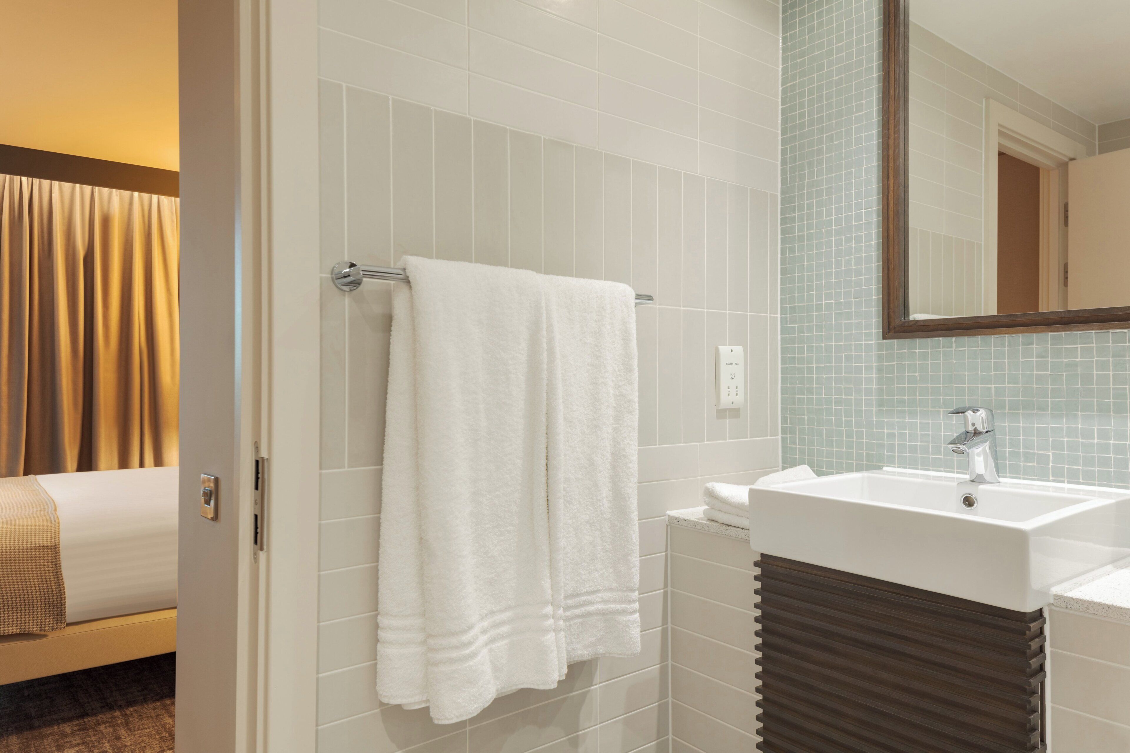 Free toiletries, hair dryer, towels