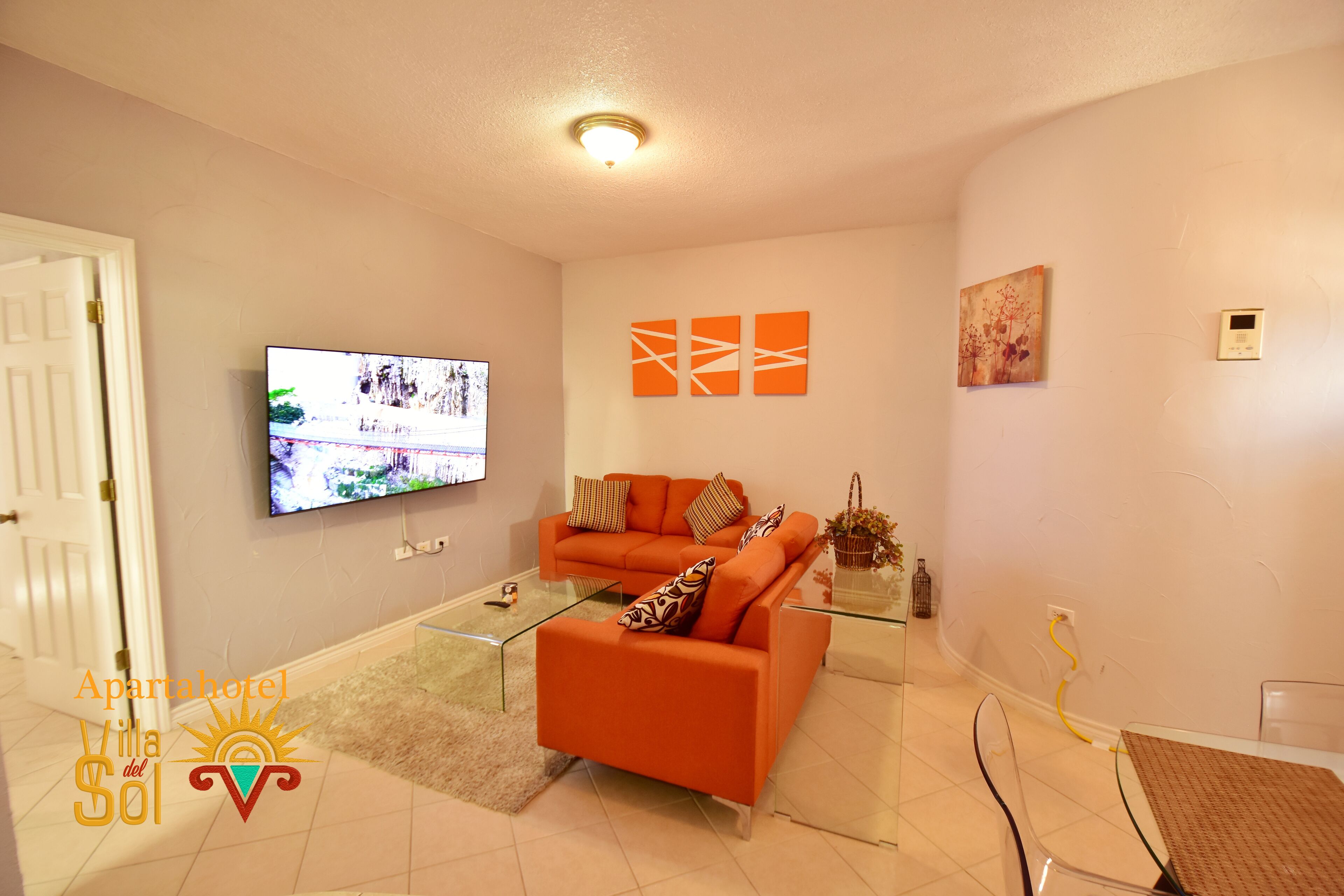 Comfort-Apartment, 1 King-Bett, Flussblick | Wohnbereich