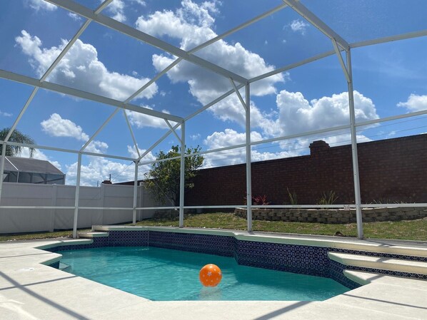 A heated pool