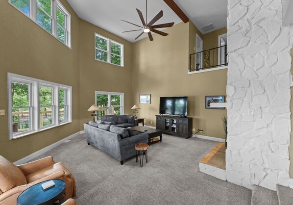 智能電視、壁爐、電子遊戲、DVD 播放機