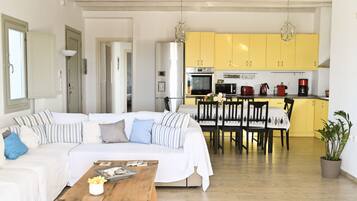 Smart TV, fireplace, DVD player, printers