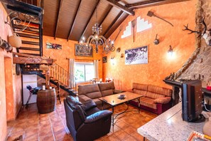 Televisie en een open haard