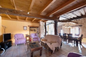 TV, fireplace, DVD player