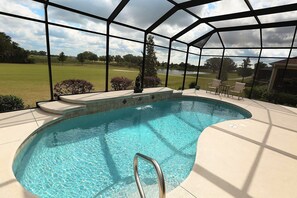 A heated pool - June-July Special Discount Offer: Golf-Front Home, Solar Pool, Free Cart & WiFi (The Villages)