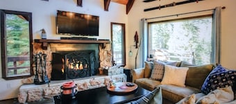 Family-Friendly, Updated A-frame with Mountain Forest Views & Private Hot Tub