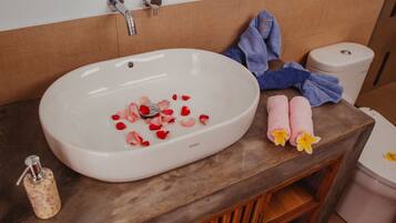 Huone, 1 suuri parisänky | Kylpyhuone | Suihku, ilmaiset hygieniatuotteet, pyyhkeet