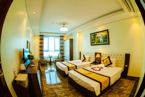 Deluxe Twin Room, 2 Queen Beds, Smoking, Corner | 1 bedroom, minibar, in-room safe, desk - Bacninh Harmony Hotel (Bac Ninh)