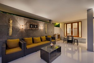 Luxury Villa, 1 Bedroom, Private Pool, Pool View | Living area | Flat-screen TV