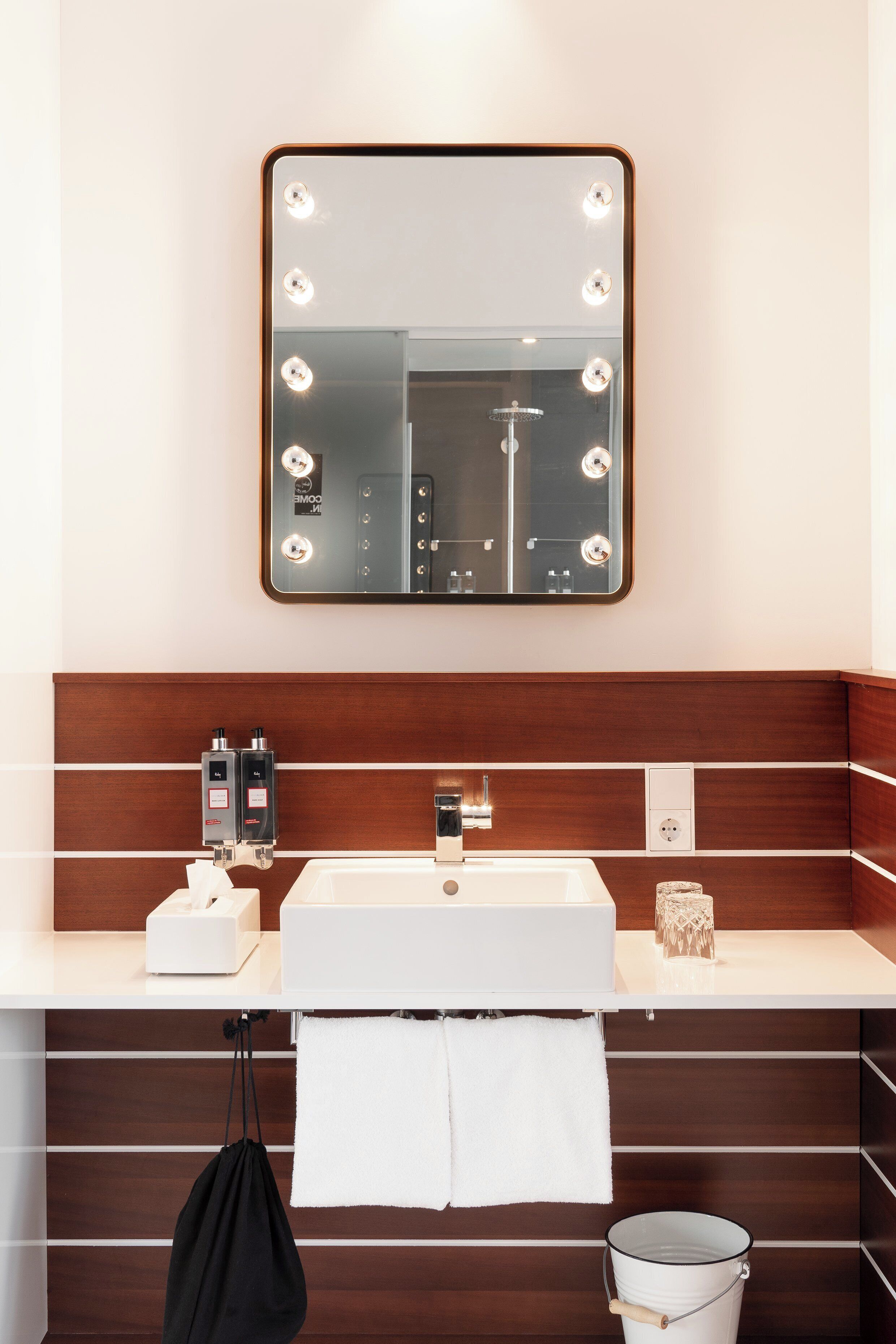 shower, rainfall showerhead, designer toiletries, hair dryer