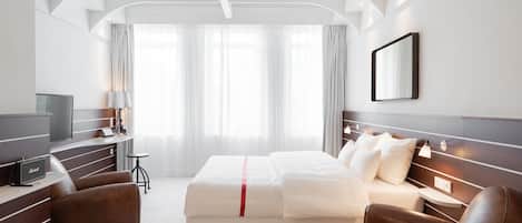 Literie de qualité supérieure, coffres-forts dans les chambres