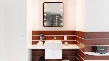 Room (Lovely) | Bathroom | Shower, rainfall showerhead, designer toiletries, hair dryer