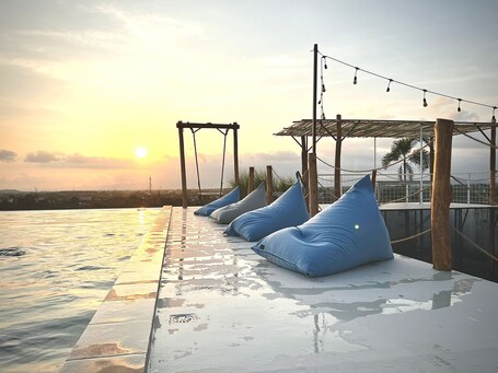 Outdoor pool, a rooftop pool